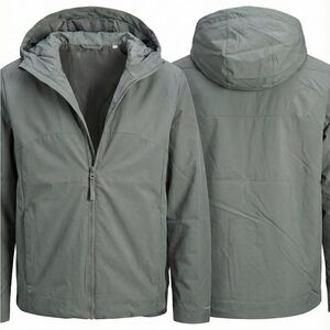 Jack and Jones Men's Gray Raincoat